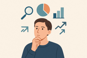 금융 철학을 설명하는 개념적 일러스트